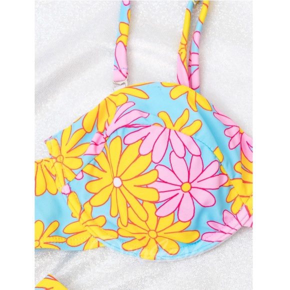 2 Piece Bikini Swimsuit Floral Print - Picture 7 of 8